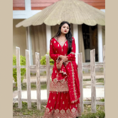 Royal Red Silk Bridal Lehenga