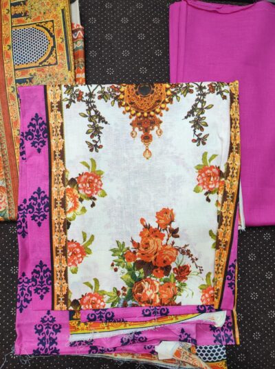 MALHAR 100% Premium cotton lawn digital printed 3 Piece - Image 3