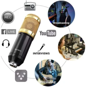 Podcast Live Broadcast Equipment Professional Condenser MIC BM-800 Microfone V8 Arm Stand Studio Music Recording Equipmen