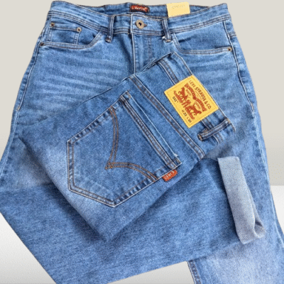 Men's Stretchable Denim Jeans Pant (Sky Blue) - Image 5