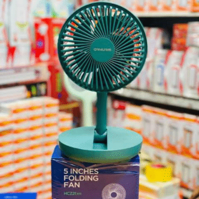 Rechargeable 5-inches Folding fan HCZ21 Green colour - Image 8