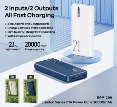 REMAX RPP-296 20000mAh LANDON SERIES 2.1A POWER BANK - Image 2