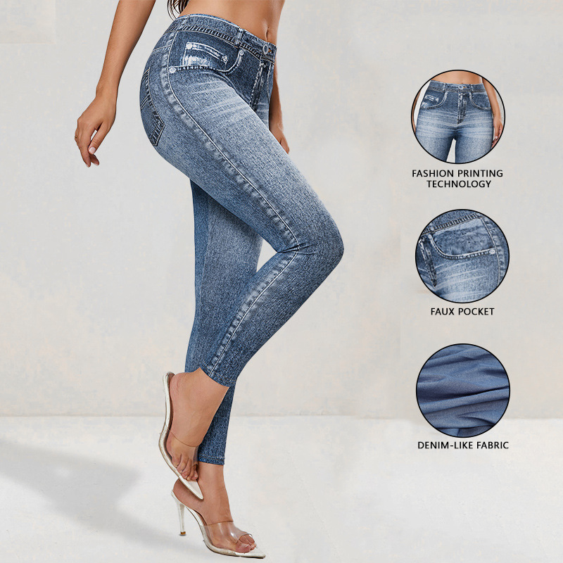 Retro High Elastic Tights Hip Lifting Yoga Trousers - Image 7