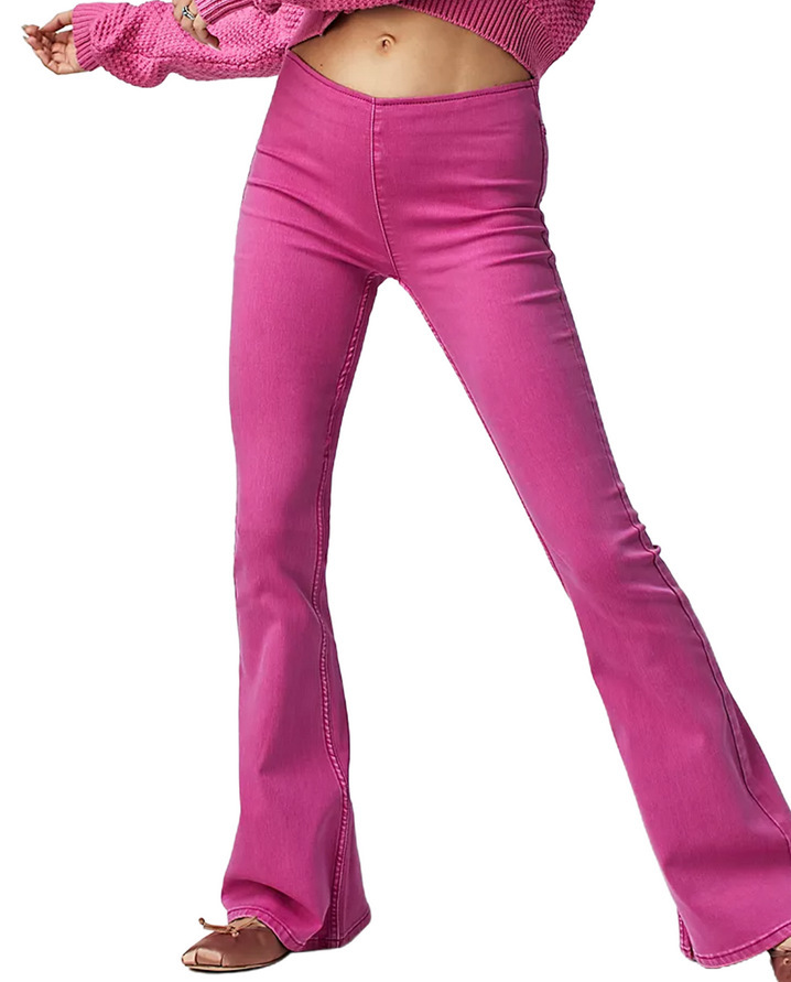 Low Waist Stretch Flared Jeans - Image 5