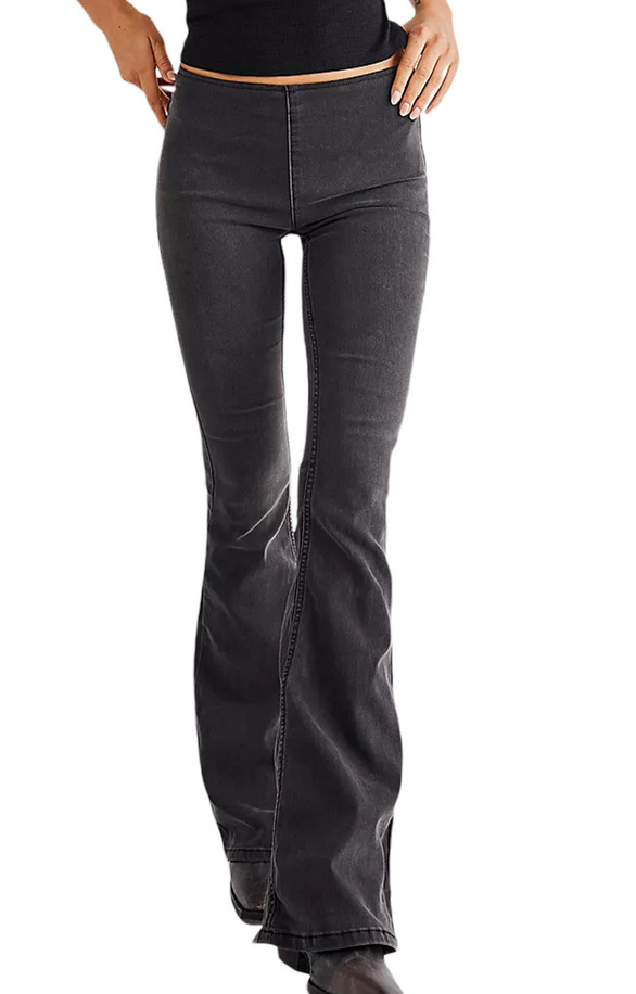 Low Waist Stretch Flared Jeans - Image 7