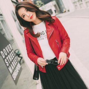 spring and autumn new ladies leather short Korean version of the self-cultivation motorcycle pu leather jacket wild thin jacket
