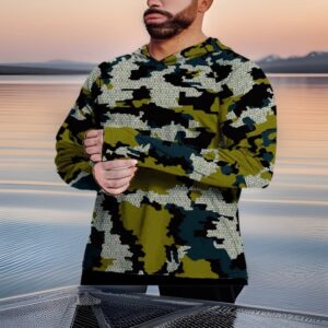 Outdoor Camouflage Hanging Fishing Suits Hooded Milk Silk Sun Protection